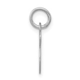 Sterling Silver Rhodium-plated Fancy Script Letter S Initial Charm - QC-B974346F-4408