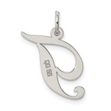 Sterling Silver Rhodium-plated Fancy Script Letter T Initial Charm - QC-B4D9EC74-4419