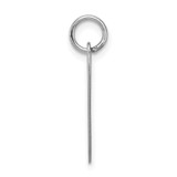 Sterling Silver Rhodium-plated Fancy Script Letter V Initial Charm - QC-29CA522E-3008