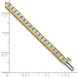 14k 7 carat Lab Grown Diamond VS/SI+ G+ Complete Princess Bezel Set Tennis Bracelet