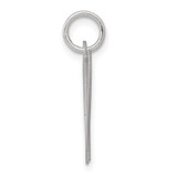 Sterling Silver Rhodium-plated Fancy Script Letter W Initial Charm - QC-FCD5B8F0-3506