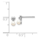 Sterling Silver Rhodium-plated FW Cultured Pearl & Diam. Earrings - QB-56F60D7B-2311