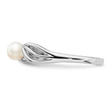 Sterling Silver Rhodium-plated FW Cultured Pearl Ring - QB-018FD156-9992