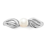 Sterling Silver Rhodium-plated FW Cultured Pearl Ring - QB-75842097-2294