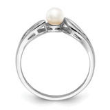 Sterling Silver Rhodium-plated FW Cultured Pearl Ring - QB-FEC76975-7036