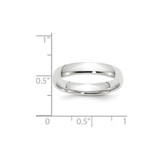 10k White Gold 4mm Lightweight Comfort Fit Wedding Band Size 12