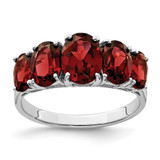 Sterling Silver Rhodium-plated Garnet Ring - QD-98A4F5BE-3352