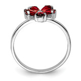 Sterling Silver Rhodium-plated Garnet Ring - QR-2EDA2D1F-2669