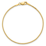 14K 7 inch 1.4mm Box with Lobster Clasp Bracelet