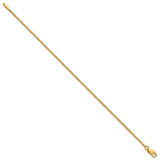 14K 7 inch 1.5mm Box with Lobster Clasp Bracelet