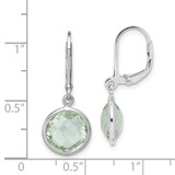 Sterling Silver Rhodium-plated Green Quartz Earrings - QE-6153C241-7063