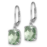 Sterling Silver Rhodium-plated Green Quartz Earrings - QE-AFD401EA-2962