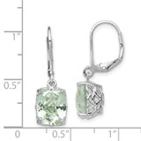 Sterling Silver Rhodium-plated Green Quartz Earrings - QE-AFD401EA-2962