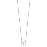 Sterling Silver Rhodium-plated Handcuff Necklace