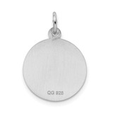 Sterling Silver Rhodium-plated Happy Birthday Disc Charm - QC-48D3EDF4-7099