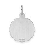 Sterling Silver Rhodium-plated Happy Birthday Disc Charm - QC-75CE3321-2398
