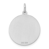 Sterling Silver Rhodium-plated Happy Birthday Disc Charm - QC-806EA62C-6756