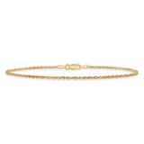 14K 7 inch 1.5mm Ultra Diamond-cut Rope with Lobster Clasp Chain