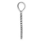 Sterling Silver Rhodium-plated Heart Pendant - QC-823D8F70-6595