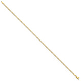 14K 7 inch 1.8mm Flat Figaro with Lobster Clasp Bracelet