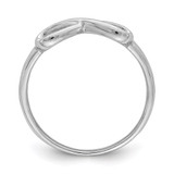 Sterling Silver Rhodium-plated Infinity Heart Ring - QR-57A077E9-2658