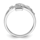 Sterling Silver Rhodium-plated INRI Crucifix Ring - QR-F621AAA2-9387