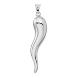 Sterling Silver Rhodium-plated Italian Horn Pendant - QC-F7638E48-5051