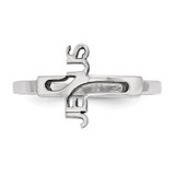 Sterling Silver Rhodium-plated Jesus Cross Ring - QR-57CCC8FA-3033