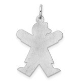 Sterling Silver Rhodium-plated Joy Kid Charm - XK-1A6DFD63-7785