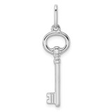 Sterling Silver Rhodium-plated Key Pendant - QP-884A6F1A-2871