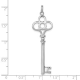 Sterling Silver Rhodium-plated Key Pendant - QP-C3279304-2322