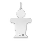 Sterling Silver Rhodium-plated Kid Charm - XK-160F7E4F-3538