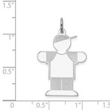 Sterling Silver Rhodium-plated Kid Charm - XK-33DE5A5E-1551