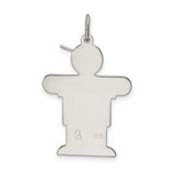 Sterling Silver Rhodium-plated Kid Charm - XK-33DE5A5E-1551