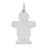 Sterling Silver Rhodium-plated Kid Charm - XK-3D8E3868-6145