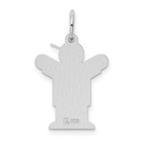 Sterling Silver Rhodium-plated Kid Charm - XK-3F32980F-5020