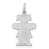 Sterling Silver Rhodium-plated Kid Charm - XK-44397DEB-2064
