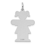 Sterling Silver Rhodium-plated Kid Charm - XK-499201E7-4957