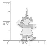 Sterling Silver Rhodium-plated Kid Charm - XK-9969113F-5405