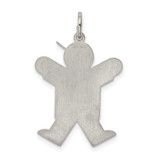 Sterling Silver Rhodium-plated Kid Charm - XK-C1DAC182-1232