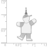Sterling Silver Rhodium-plated Kid Charm - XK-DE516201-2570