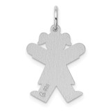 Sterling Silver Rhodium-plated Kid Charm - XK-EC9DAA4C-1209