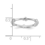 Sterling Silver Rhodium-plated Knot Eternity Ring - QR-DB6481AA-9303
