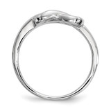 Sterling Silver Rhodium-plated Knot Ring - QR-70A1774E-6863