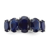 Sterling Silver Rhodium-plated Lab Created Sapphire Ring - QD-88173947-7761
