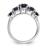 Sterling Silver Rhodium-plated Lab Created Sapphire Ring - QD-CA772FE7-3757