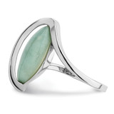 Sterling Silver Rhodium-plated Larimar Twisted Ring - QR-8F83FF6D-8483