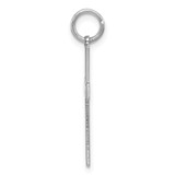 Sterling Silver Rhodium-plated Laser Designed Cross Pendant - QX-33C8126D-9235