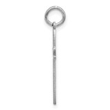 Sterling Silver Rhodium-plated Laser Designed Cross Pendant - QX-93D551EC-4206