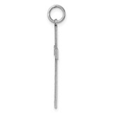 Sterling Silver Rhodium-plated Laser Designed Cross Pendant - QX-B786E270-9782